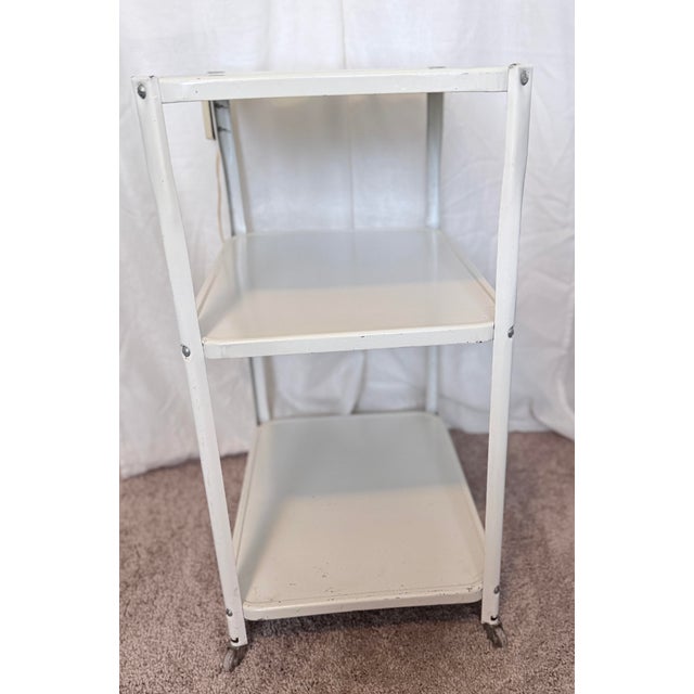 Metal Vintage Metal 3 Tier Kitchen/Lab Cart For Sale - Image 7 of 9
