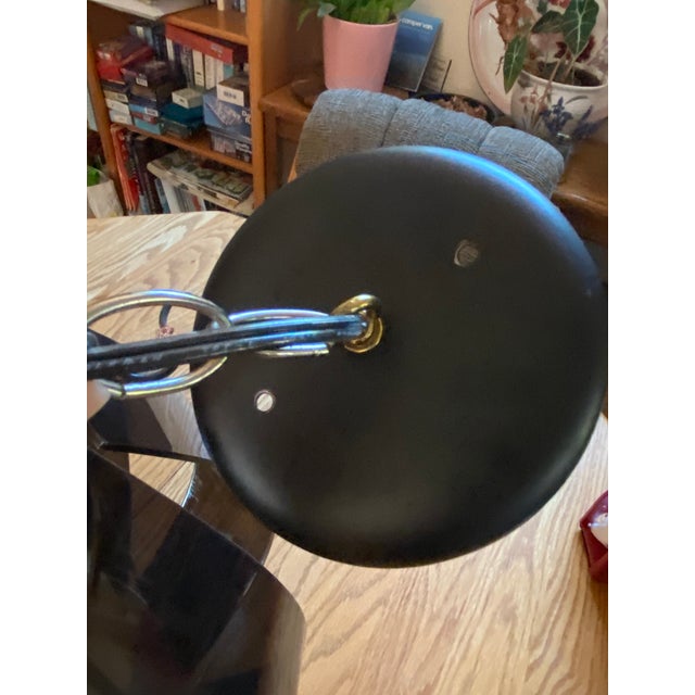 Dark Gray MCM Smoked Lucite Chrome Globe Pendant Light For Sale - Image 8 of 10