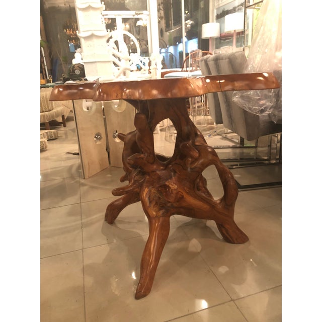 Vintage Mid Century Modern Freeform Cypress Tree Root Trunk Dining