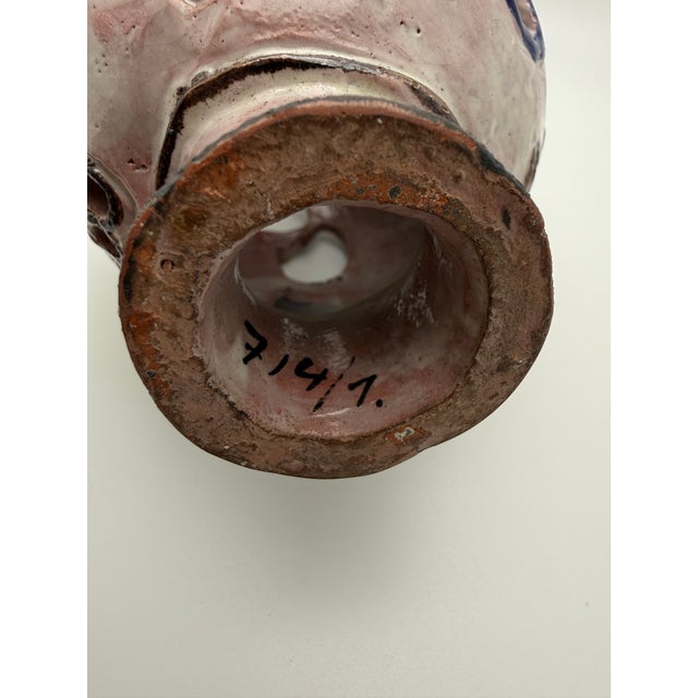 Blue Viennese Art Deco Ceramic Model 714/1 Mask Vessel by Vally Wieselthier for Wiener Werkstätte, 1919–1922 For Sale - Image 8 of 14