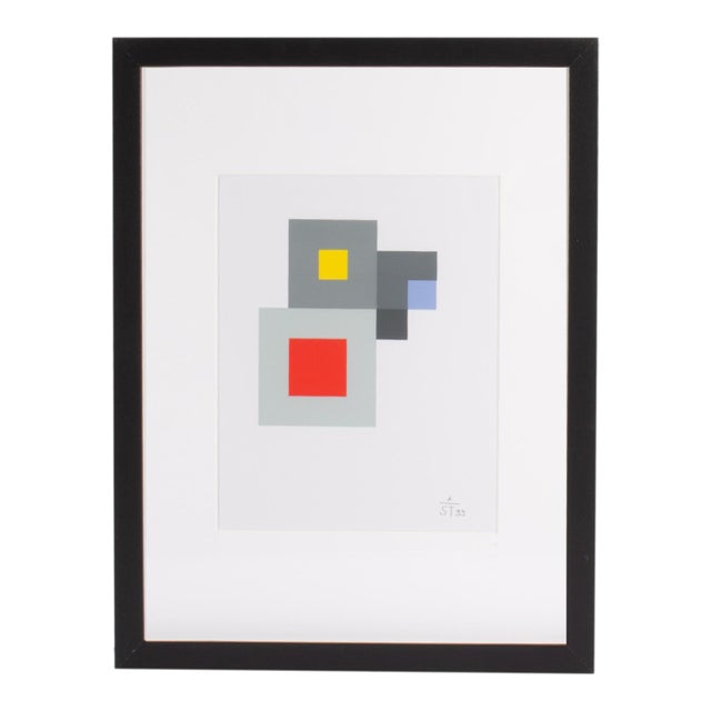 1995 “Konstruktion and Intuition” Serigraph Print by Anton Stankowski For Sale