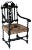 Art Nouveau Italian Ebonized Lounge Chair from Fratelli Mora, 1890s For Sale
