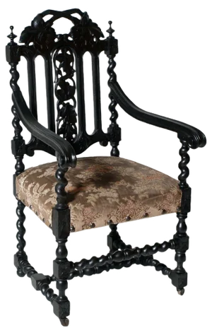 Art Nouveau Italian Ebonized Lounge Chair from Fratelli Mora, 1890s