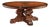 Italian Hand-Carved Round Dining Table With Inlaid Top For Sale