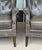 Wood Pair of Hooker Furniture Faux-Leather Army-Green/Gray Maya Chairs For Sale - Image 7 of 18