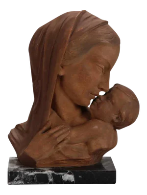 Johanne Dommisse Madonna and Child Terra Cotta Bust