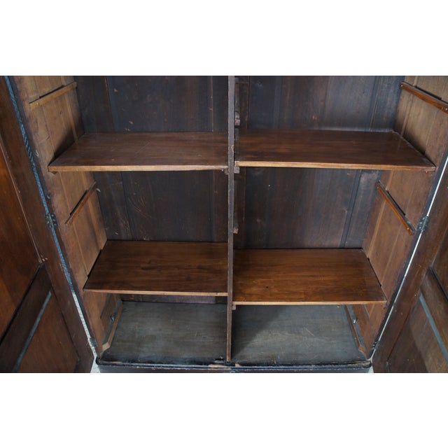 Wood Late 19th Century Monumental American Rococo Revival Rosewood Carved Knockdown Armoire Wardrobe For Sale - Image 7 of 12
