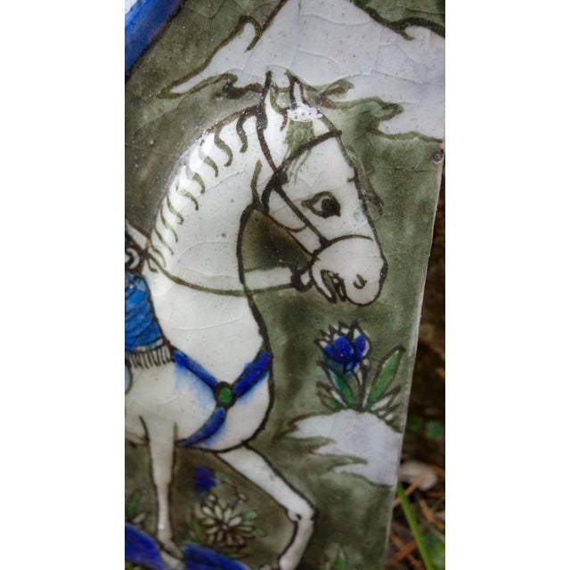 Ceramic Antique Persian Qatar Pottery Tile For Sale - Image 7 of 15
