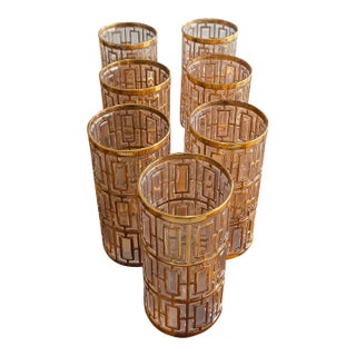 1960s Imperial Glass Shoji Highballs - Set of 7 For Sale