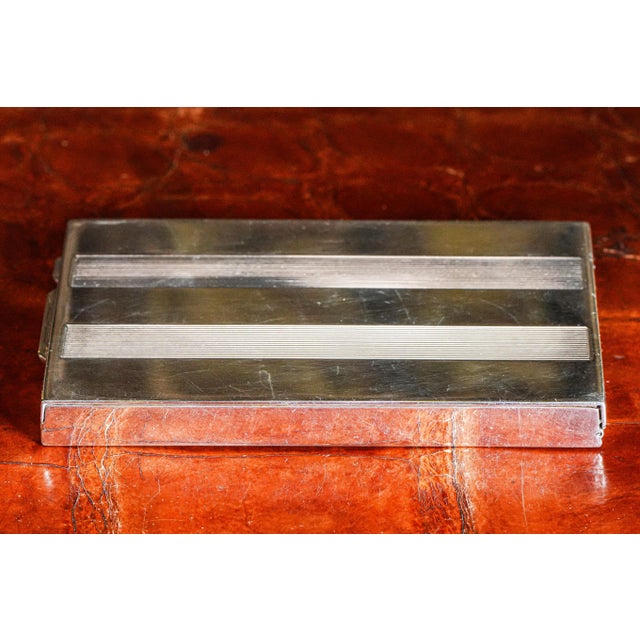 Rare Vintage Ralph Lauren Purple Label Engine Turned Sterling Silver Luxury Business Card Case For Sale - Image 10 of 13