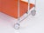 Mid-Century Modern Vintage Orange Foldable Bar Cart in Chrome Metal, 1960s For Sale - Image 3 of 9