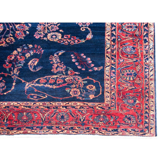 Persian Early 20th Century Persian Sarouk Mohajeran Rug For Sale - Image 3 of 15