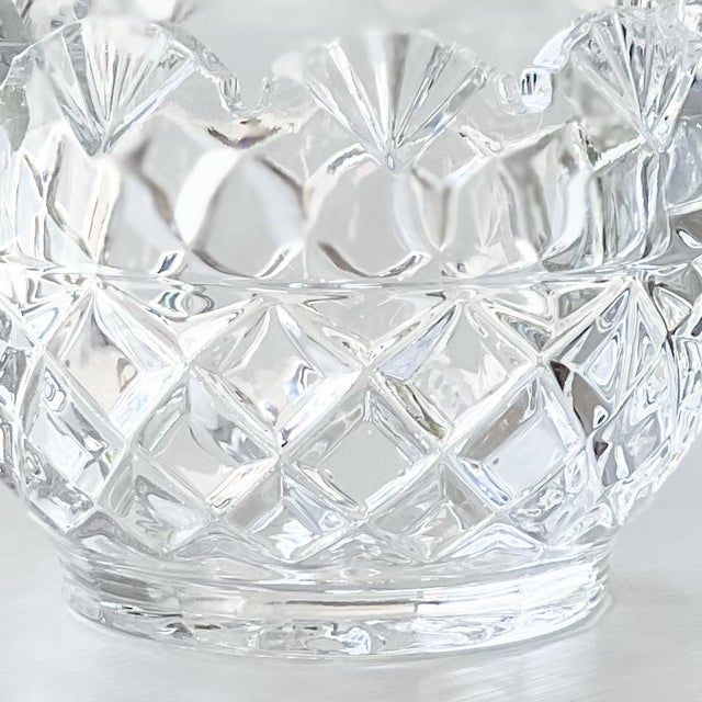 1930s Art Deco Style Vintage Crystal Trinket Dish or Sugar Bowl For Sale - Image 5 of 7