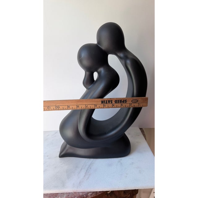 Portugal Ceramic Abstract Modern Sculpture Kissing Lovers For Sale In Greensboro - Image 6 of 11