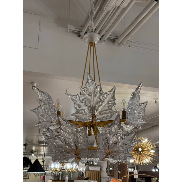 Traditional Lalique Champs-Élysées Two Tiered Chandelier For Sale - Image 3 of 18