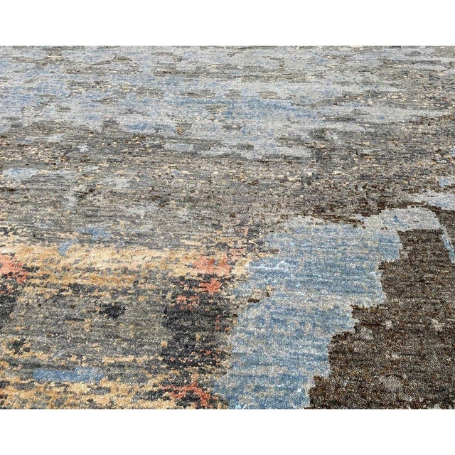 Handwoven Modern Abstract Are Rug 6x9 For Sale - Image 4 of 9