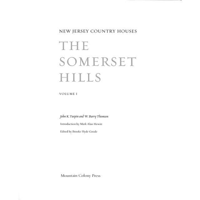 Traditional "New Jersey Country Houses: The Somerset Hills - Volume I" 2004 Turpin, John K. And Thompson W. Barry For Sale - Image 3 of 11