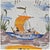 White French Peint Main Studio Faience Plate With Hand-Painted Sailboat Scene For Sale - Image 8 of 11