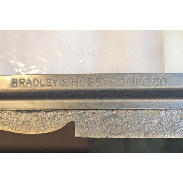 1900s Stately Bradley and Hubbard Slag Glass Lamp For Sale - Image 18 of 18
