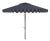 Elegant Valance 9Ft Round Umbrella, Navy With White Trim/Chrome Pole For Sale