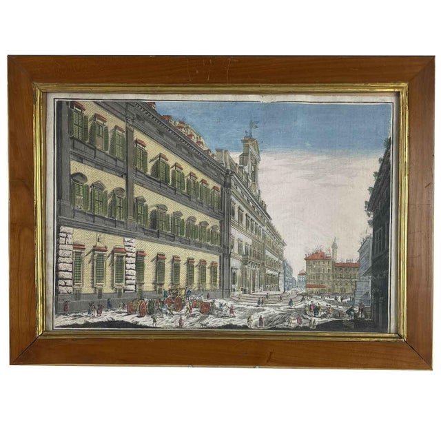 Remondini, Remondini Architectural Views Bassano, 1770, Engraving, Set of 4 For Sale - Image 4 of 6