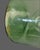 Vintage Hand Blown Italian Green Glass Wine Decanter Ice Chamber Raffia Stopper For Sale - Image 6 of 9