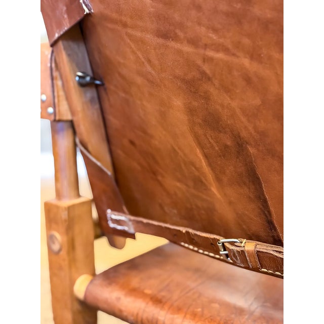 Safari Lounge Chair in Oak and Cognac Leather by Wilhelm Kienzle for Kaare Klint, 1950s For Sale - Image 13 of 18