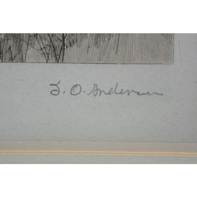 Gray Antique John Octavius Anderson Signed Dear Sweet Spot Home Etching 37" For Sale - Image 8 of 12