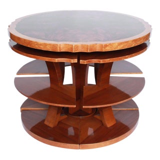 Art Deco Nesting Tables in Walnut, Set of 5 For Sale