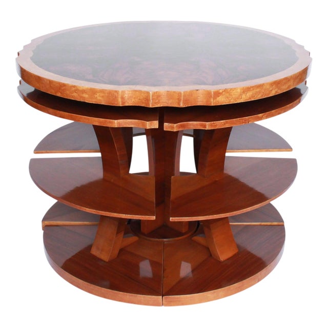 Art Deco Nesting Tables in Walnut, Set of 5 For Sale
