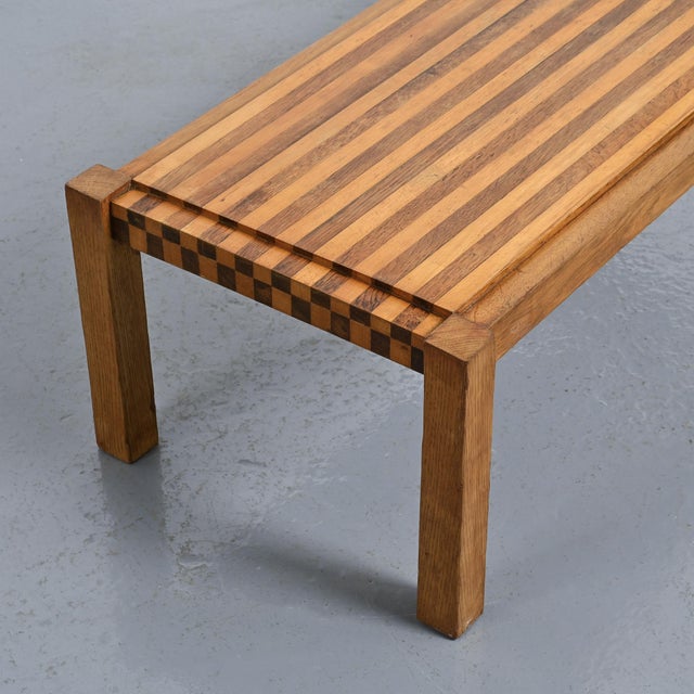 Graphic Two-Tone Wood Coffee Table, 1960 For Sale - Image 10 of 13
