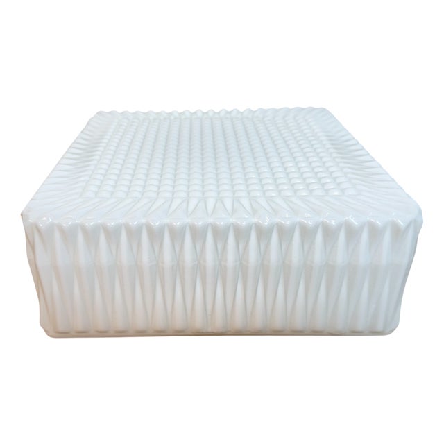 Vintage Milk Glass Wall or Ceiling Light, 1970s For Sale