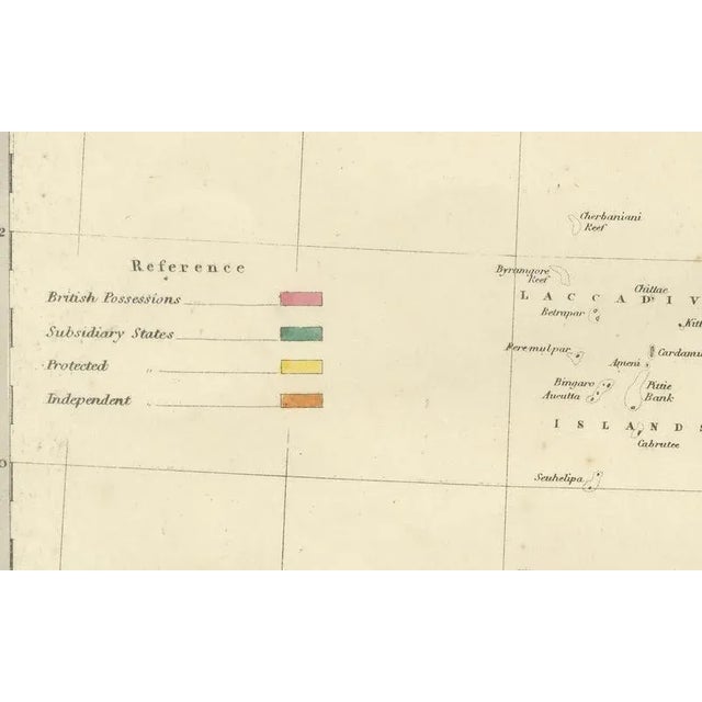 Large Antique Map of India Post Roads and Dak Stations by James Wyld, 1855 For Sale - Image 6 of 13