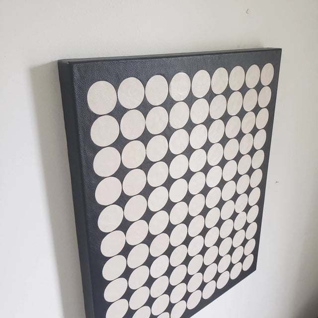 Mid-Century Modern Contemporary Minimalist Handmade Leather Wall Art "Cocoon" For Sale - Image 3 of 7
