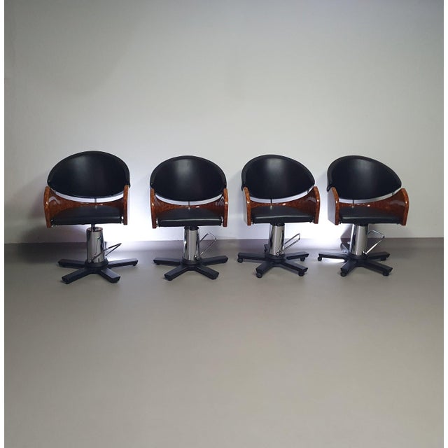Italian Barber Chairs, 1980s, Set of 4 For Sale - Image 14 of 14