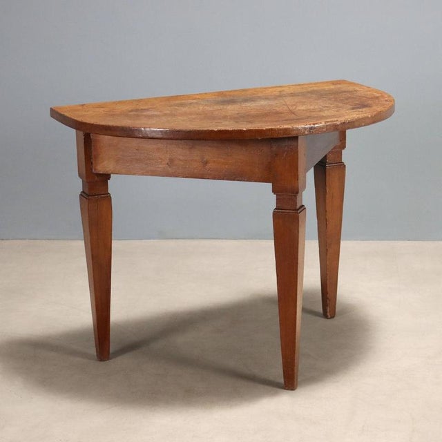 Brown Walnut Directory Console Table For Sale - Image 8 of 8