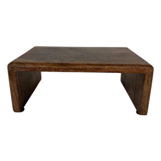 Vintage Handmade Solid Wood Plant Stand, Display Pedestal For Sale