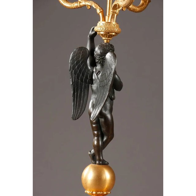 Black Early 19th Century Empire Candelabras, Set of 2 For Sale - Image 8 of 10