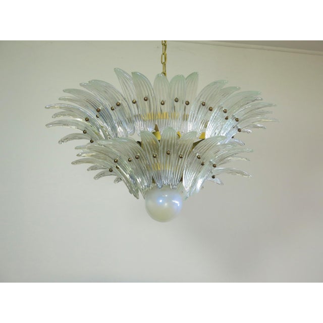 1990s Murano Chandelier with Opal Iridiscent Glass, 1990s For Sale - Image 5 of 13