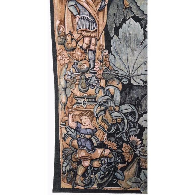 Traditional Feuilles De Choux Audenarde Style Tapestry With Deer For Sale - Image 3 of 9