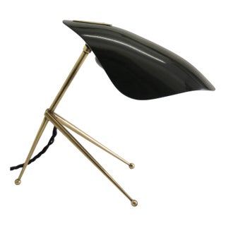 Black Tripod Table Lamp in Brass from WKR, 1950s For Sale