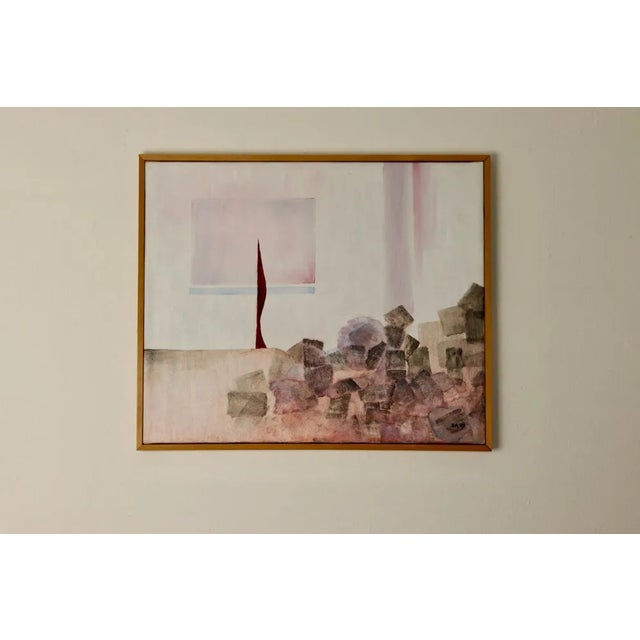 Bengt Andersson, Abstract Composition with Geometric Elements, 1999, Oil on Canvas For Sale - Image 11 of 11