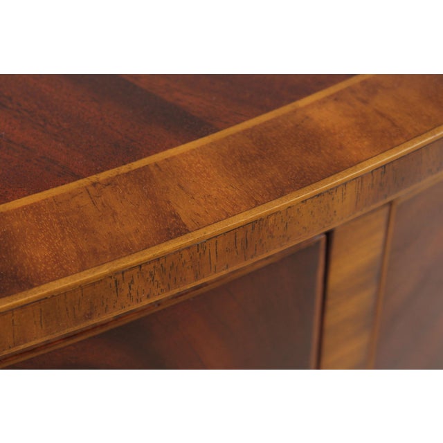 Maitland Smith Flame Mahogany Banded Demilune Sideboard For Sale - Image 13 of 18