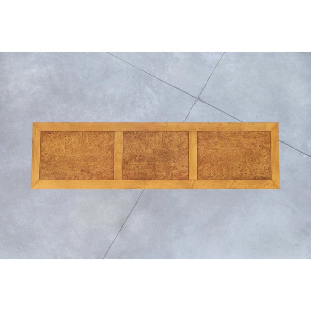 1960s Vintage Burl Wood and Brass Dresser by j.l. Metz For Sale - Image 12 of 13