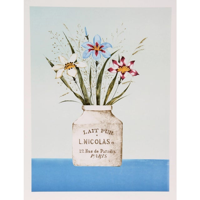 Folk Art White Iris, Mary Faulconer For Sale - Image 3 of 3