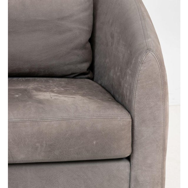 Vladimir Kagan Gray Suede Tub Chairs For Sale - Image 4 of 6