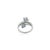 Metal 925 Silver Emerald, Sapphire & Diamond Double Flower Bypass Designer Anniversary Ring - Size 6.5 For Sale - Image 7 of 11