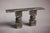 Postmodern Axis Emperador Dark Marble Console Table 63" For Sale - Image 3 of 3