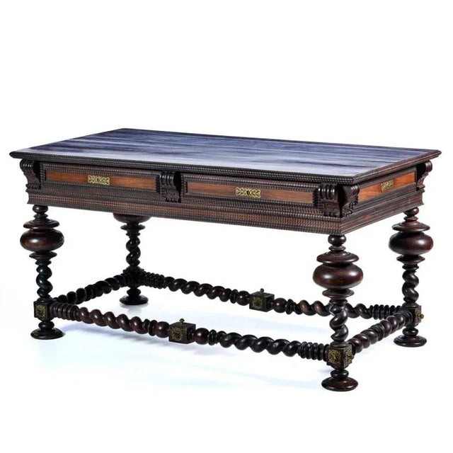 19th Century Portuguese Table in Rosewood For Sale - Image 4 of 6