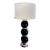 Mid 20th Century Mid Century Modern George Kovacs Black Ceramic and Chrome Stacked Ball Table Lamp For Sale